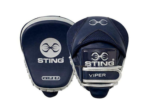 Sting Boxing Viper Speed Leather Gel Focus Pads Mitts Navy
